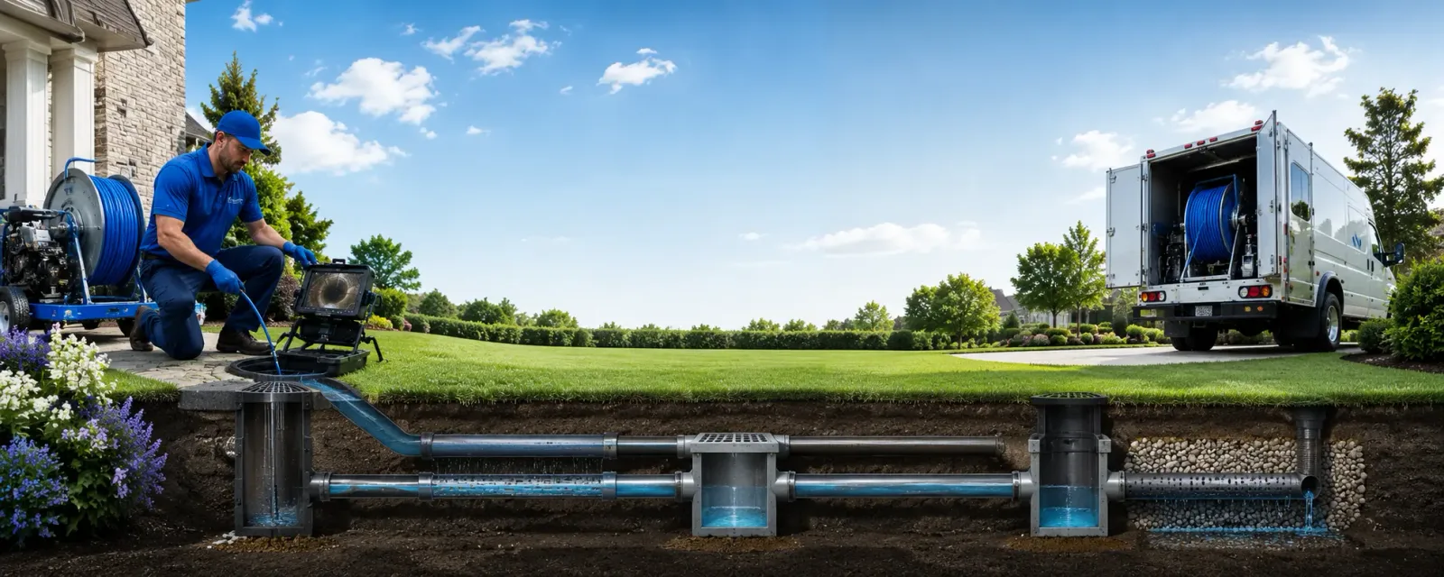 Outdoor drain cleaning information for La Vista, NE